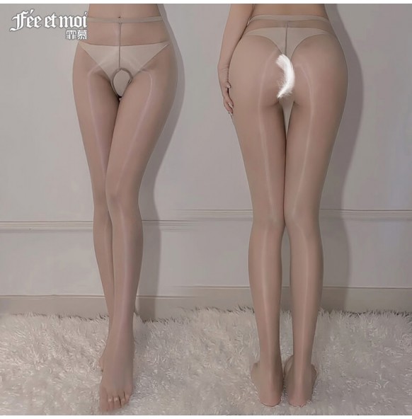 FEE ET MOI Shine Anti-slip Waist High Hollow Stockings (Light Skin) FEE ET MOI Shine Anti-slip Waist High Hollow Stockings (Light Skin)